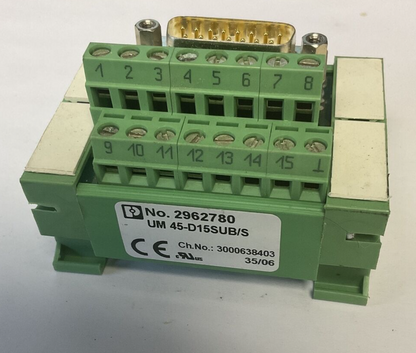 PHOENIX CONTACT UN45-D15SUB/S MODULE