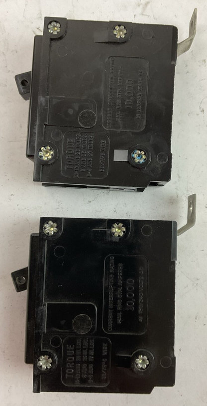 CUTLER HAMMER / WESTINGHOUSE BA115 CIRCUIT BREAKER 15A 1P 120/240VAC (LOT OF 2)