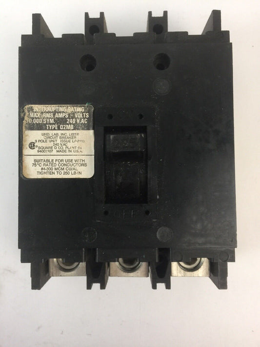 SQUARE D Q2M3225MB CIRCUIT BREAKER 240VAC 225AMP 3 POLE