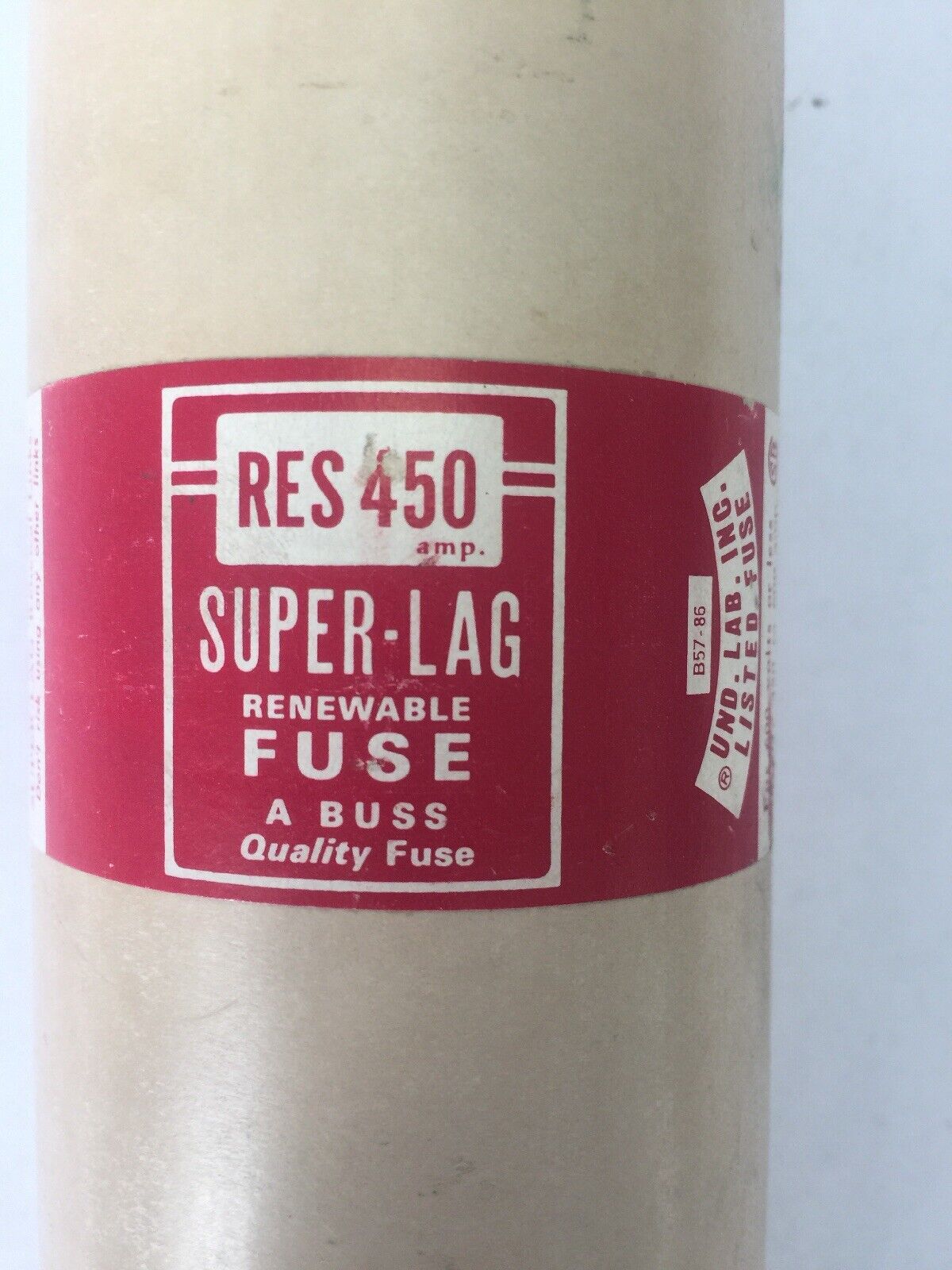 BUSSMAN RES 450 SUPER-LAG RENEWABLE FUSE 450 AMP 600 VOLTS