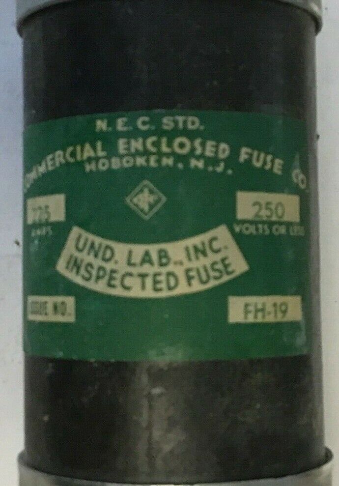 CEFCO 225A FUSE FH-19 250V