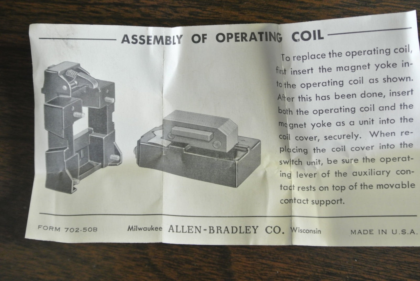 ALLEN-BRADLEY 74A803 - OPERATING COIL - 110/120V, 50/60Hz - NEW SURPLUS