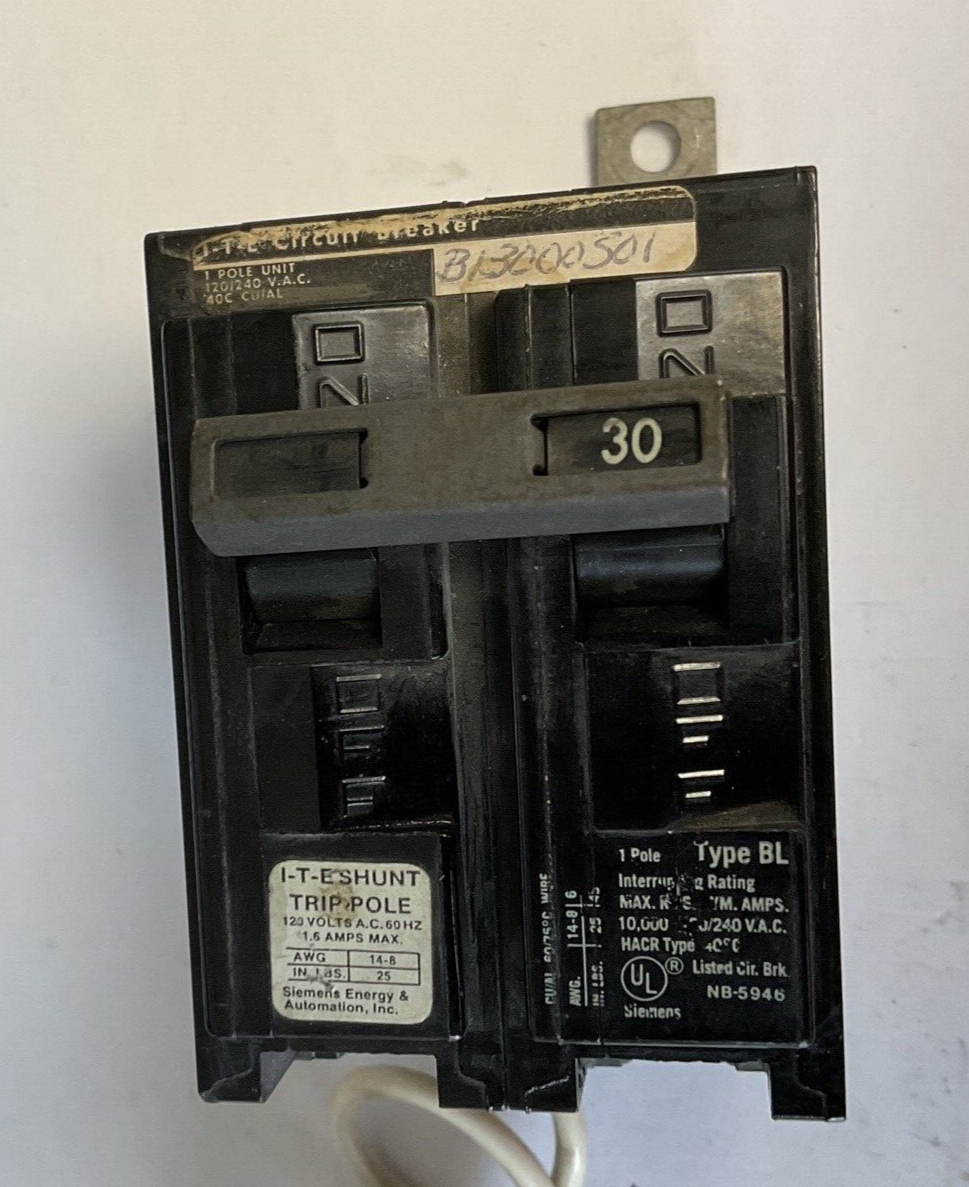 ITE B13000S01 CIRCUIT BREAKER 30A 120/240VAC 2POLE