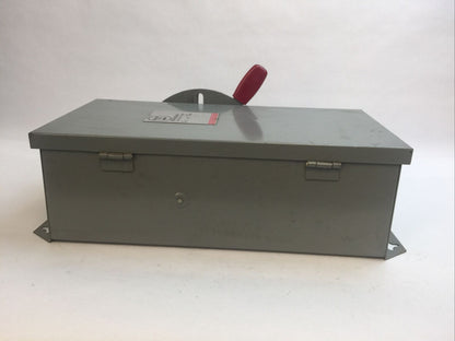 WESTINGHOUSE JHUN261 NON FUSIBLE SAFETY SWITCH 600V 30A 15HP TYPE 12 DUST-TIGHT