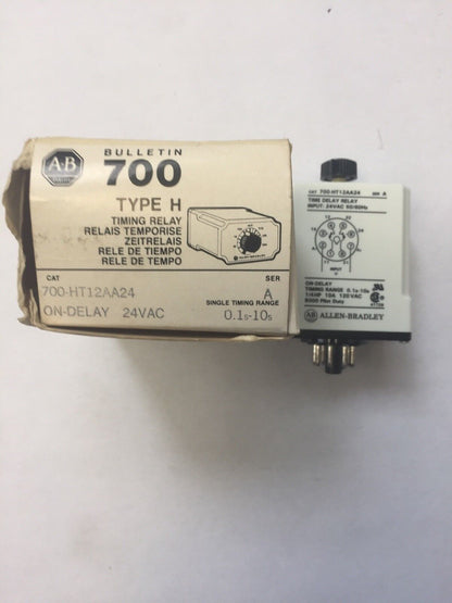 ALLEN BRADLEY 700-HT12AA24 TIMING RELAY 24VAC SER A