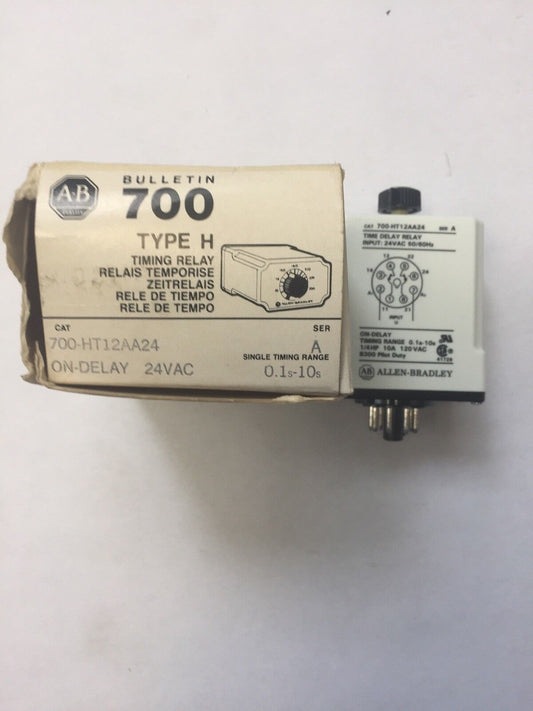 ALLEN BRADLEY 700-HT12AA24 TIMING RELAY 24VAC SER A