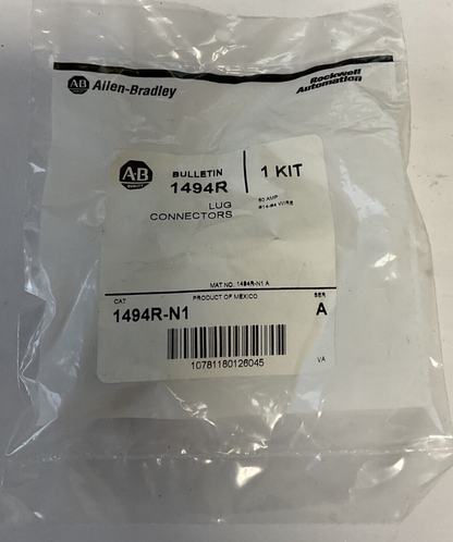 ALLEN BRADLEY 1494R-N1 LUG CONNECTOR KIT 60AMP SER.A ***LOTOF2***