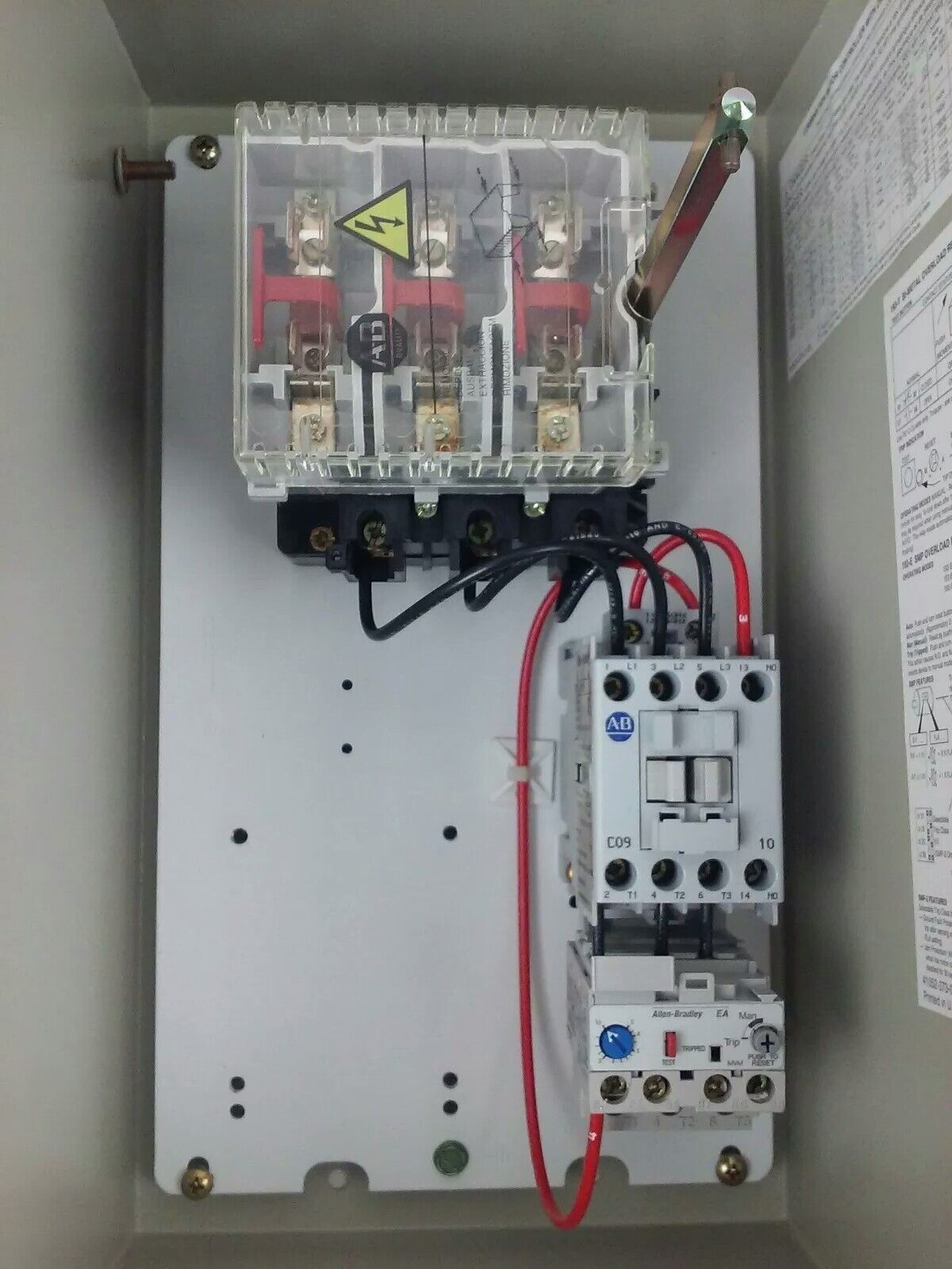 ALLEN BRADLEY 112-C09ABDA1E SER. A, COMBINATION MOTOR CONTROLLER, 3PH, TYPE 1