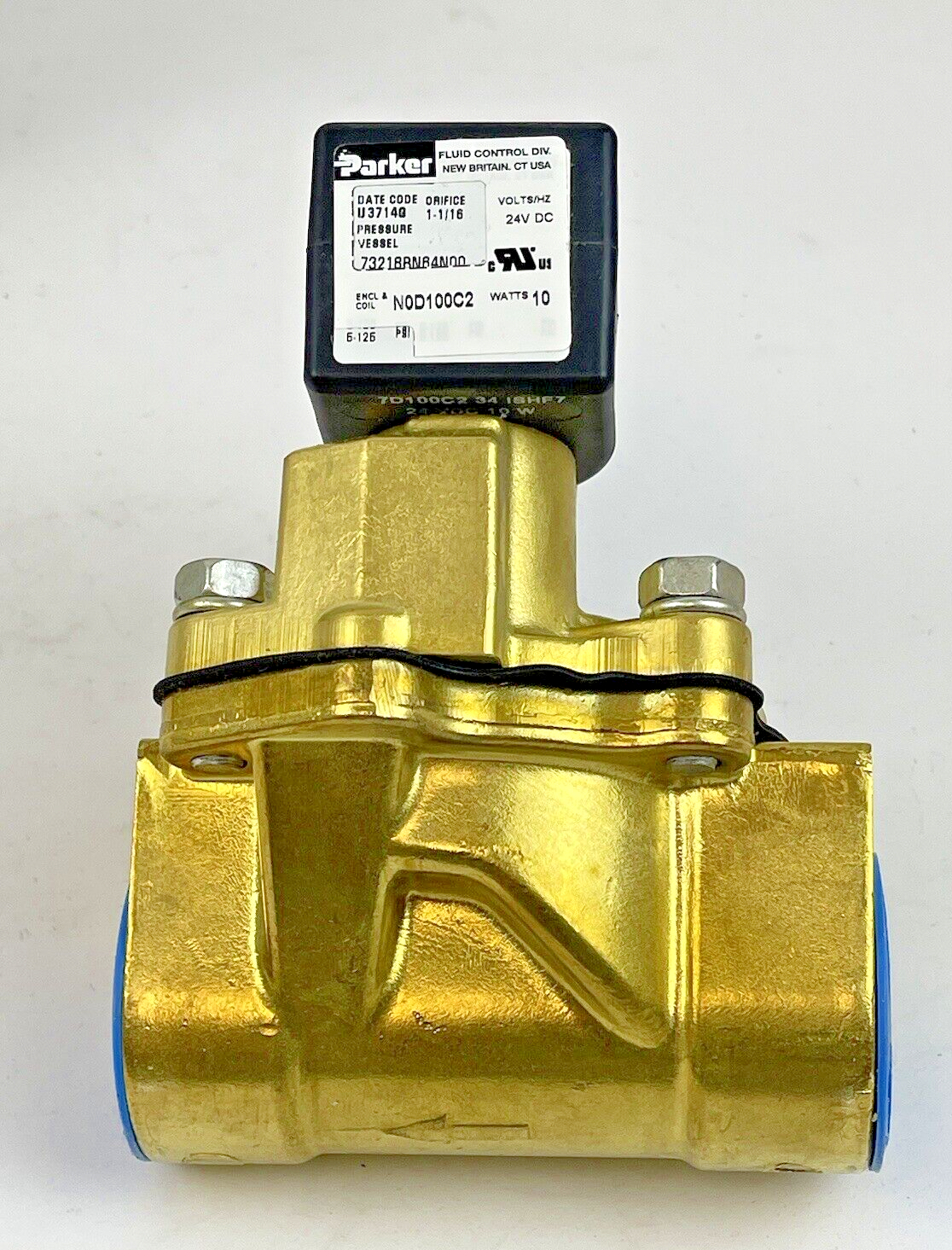 PARKER - 73218BN64N00 - 2-Way Normally Closed, 1" NPT Solenoid Valve