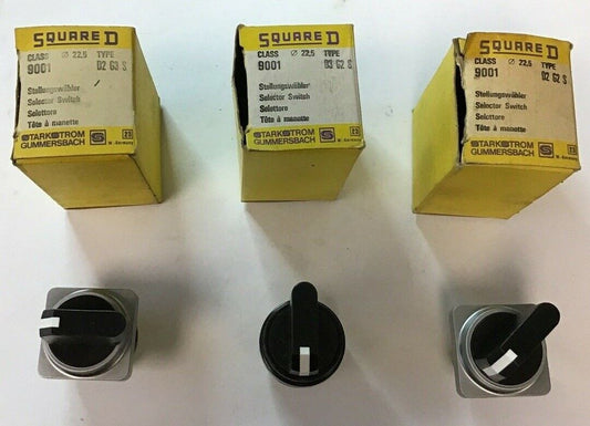 SQUARE D 9001 D2G3S, D3G2S, D2G2S SELECTOR SWITCH***LOTOF3***