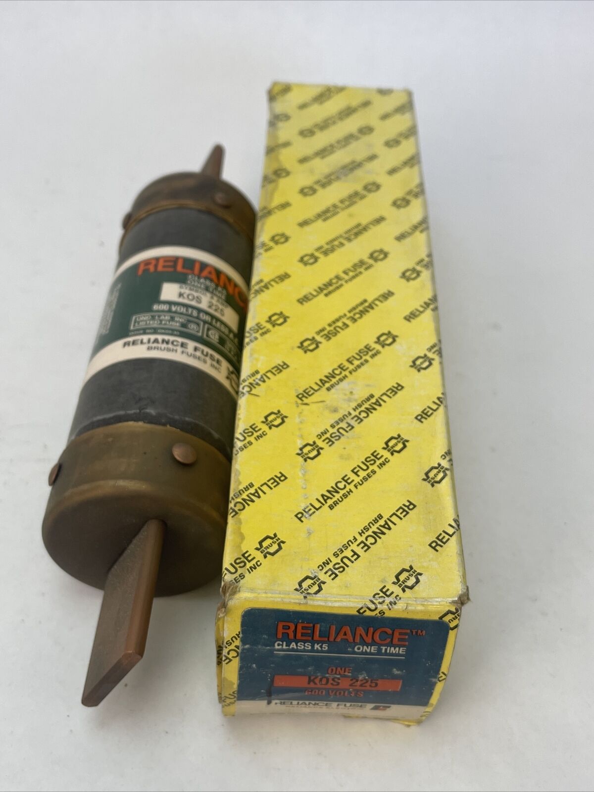 RELIANCE KOS225 CLASS K5 ONE TIME FUSE 600VAC 225AMP
