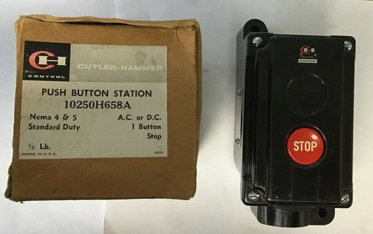 CUTLER HAMMER 10250H658A PUSH BUTTON STATION NEMA4&5 STANDARD DUTY 600V