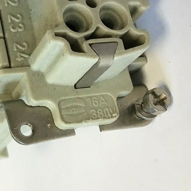 HARTING HS12 "FEMALE" 16A 380V / HAN E AV TERMINAL BLOCK CONNECTOR 600V