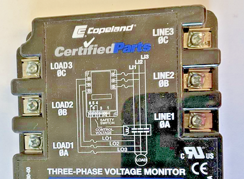 COPELAND 085-0160-00 THREE PHASE VOLTAGE MONITOR 190-630VAC 50-60HZ