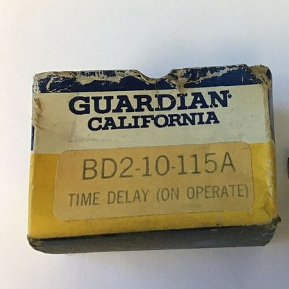 GUARDIAN 0121-1220-6100 TIME DELAY RELAY 1.0-10SEC 115VAC BD2-10-115A