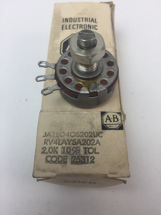 ALLEN BRADLEY JA1LO4OS202UC  POTENTIOMETER 2.0K OHMS 10% TOL