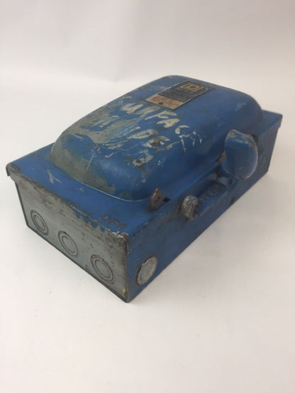 SQUARE D H361 SAFETY SWITCH 30 AMP 600VAC FUSIBLE 20 HP 3 PH