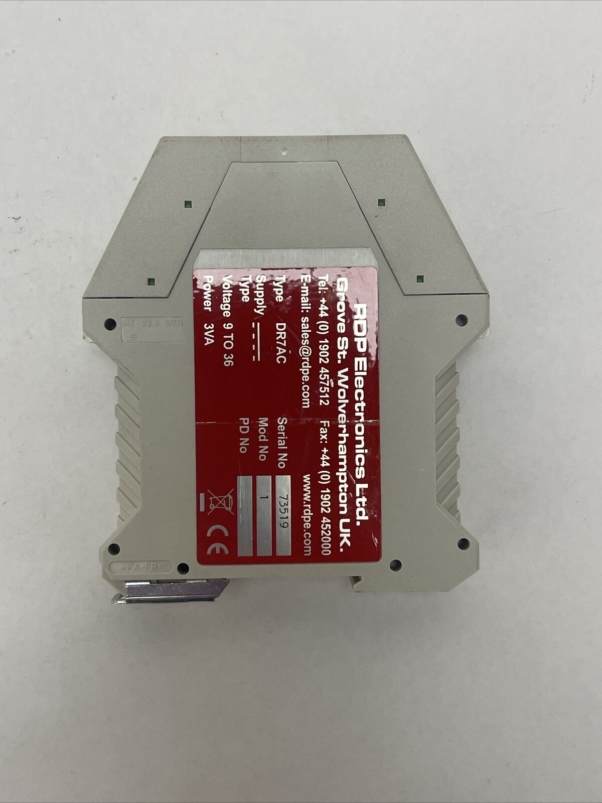 RDP ELECTRONICS DR7AC TRANSDUCER AMPLIFIER 9-36VDC 3VA