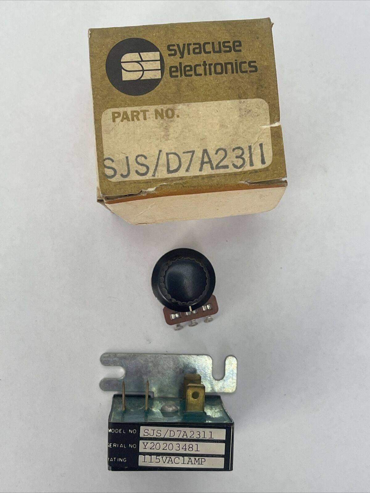 SYRACUSE ELECTRONICS SJS/D7A2311 TIME DELAY RELAY 115VAC 1AMP