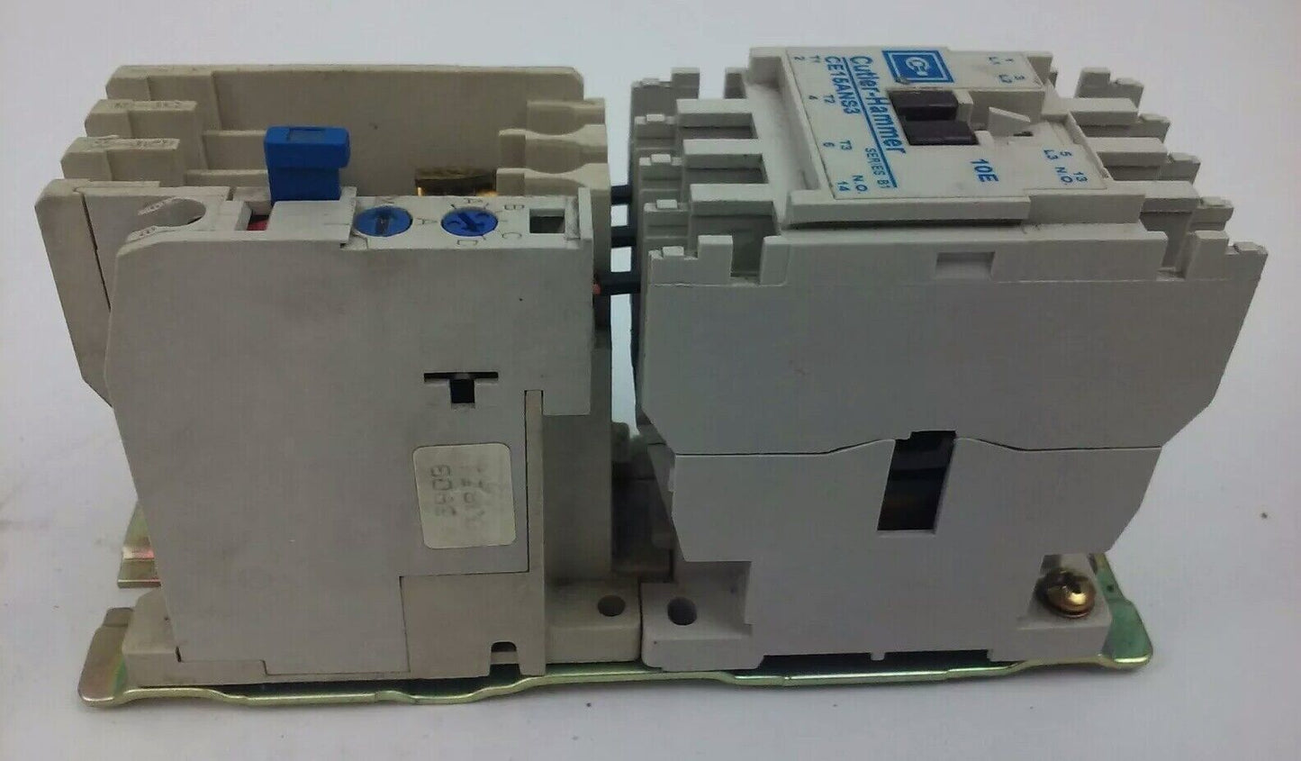 CUTLER HAMMER CE15ANS3, CONTACTOR, 7A, 600V, 3PH, 3P, 5H.P., W/ C306DN3, USED