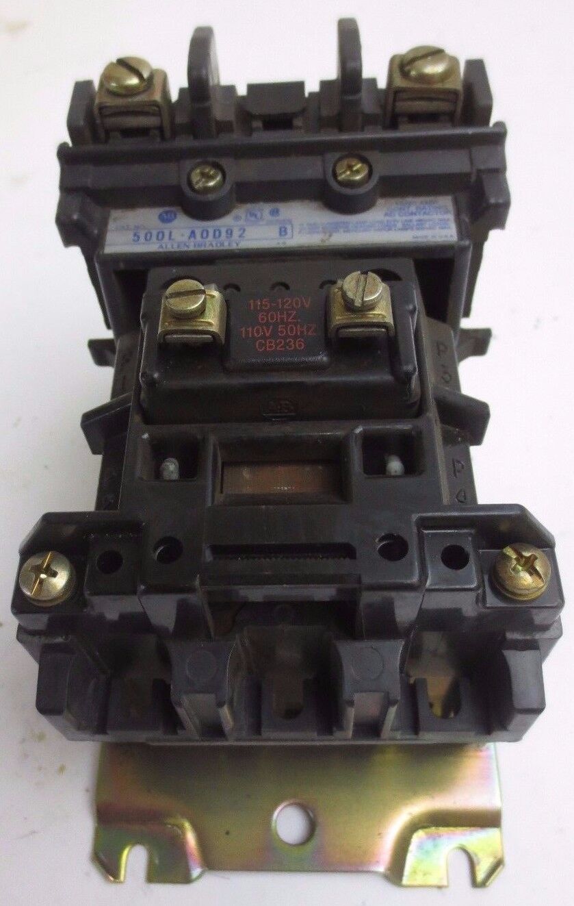 ALLEN-BRADLEY 500L-AOD92, Ser. B LIGHTING CONTACTOR w/ CB236 COIL