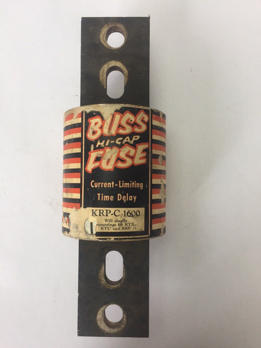 BUSS KRP-C 1600 HI-CAP FUSE CURRENT-LIMITING TIME DELAY 600 VAC 1600 AMP