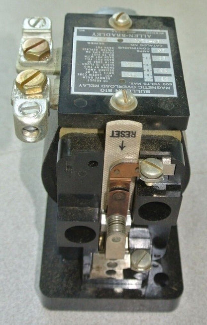 ALLEN-BRADLEY 810-J10C MAGNETIC OVERLOAD RELAY - 40A CONT. - 600V - NEW SURPLUS