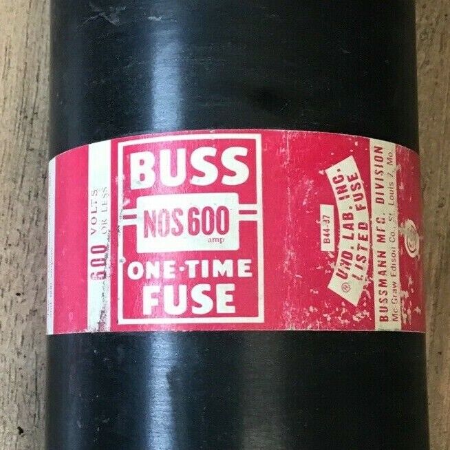 BUSS NOS600 ONE TIME FUSE 600VAC 600AMP