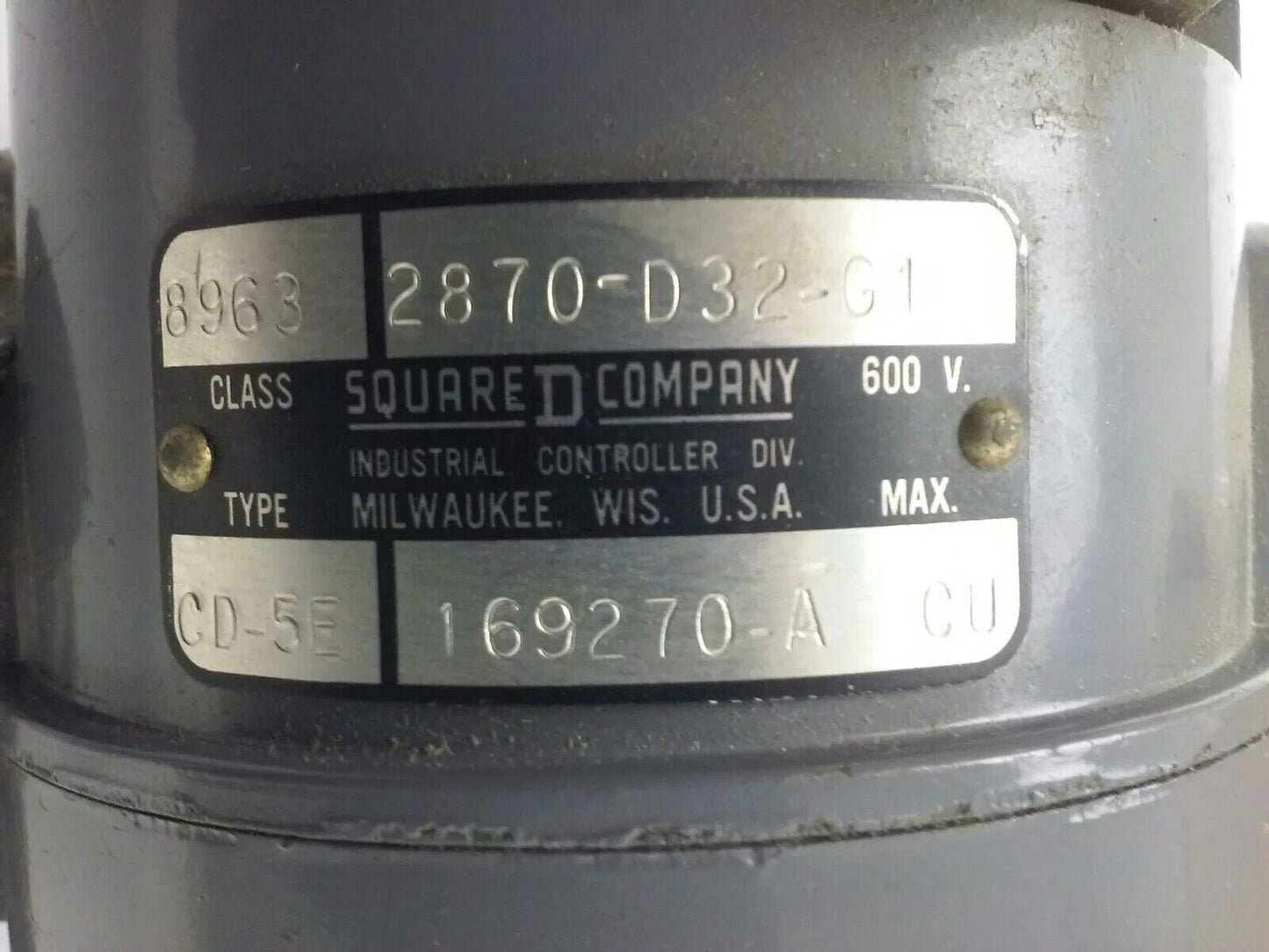 SQUARE D CLASS 8963 TYPE CD-5E MASTER SWITCH INDUSTRIAL CONTROLLER, 8963 CD5E