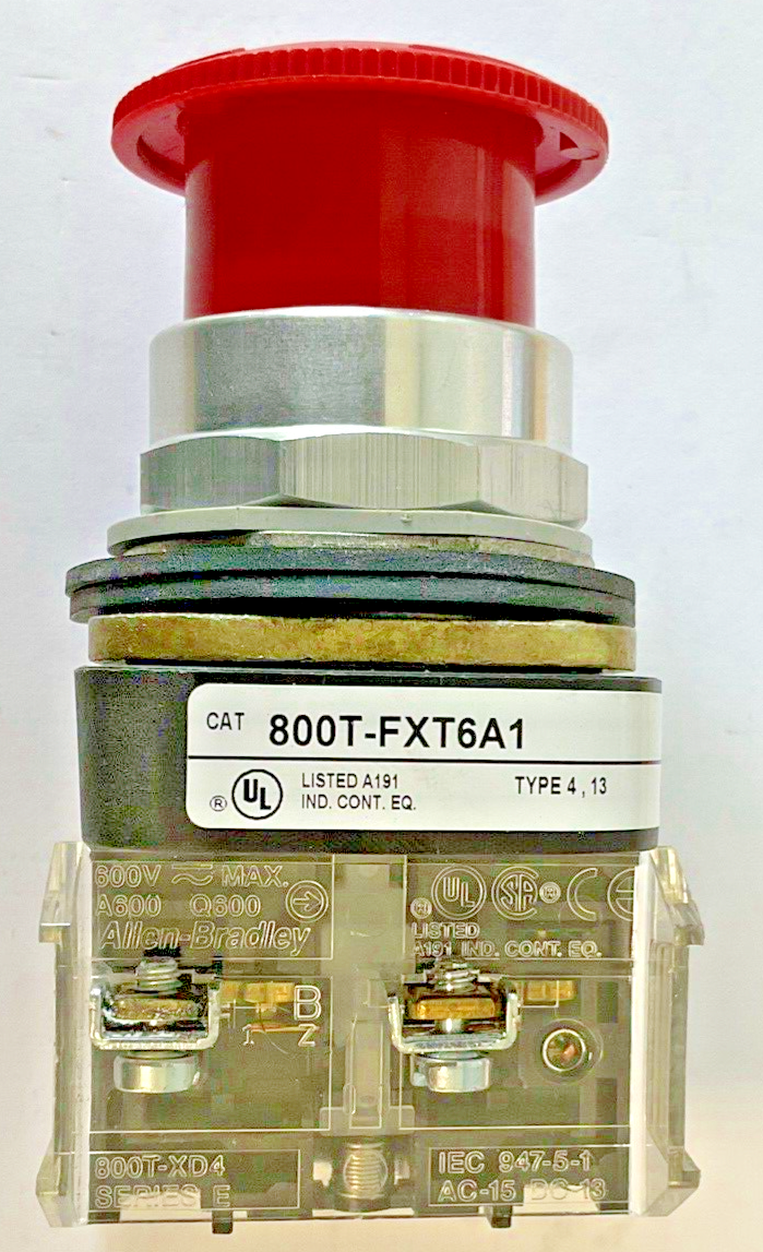 ALLEN BRADLEY 800T-FXT6A1 PUSH BUTTON SER.T W/ 800T-XD4