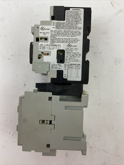 ALLEN BRADLEY ECONOMY STARTER (140M-C2E-B16 1.0-1.6A + 100-C09E*10 COIL 24VDC)