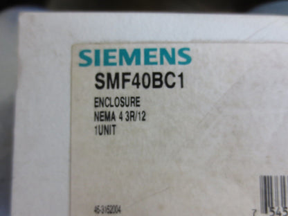 SIEMENS SMF40BC1 ENCLOSURE NEMA 4 3R/12 - NEW SURPLUS