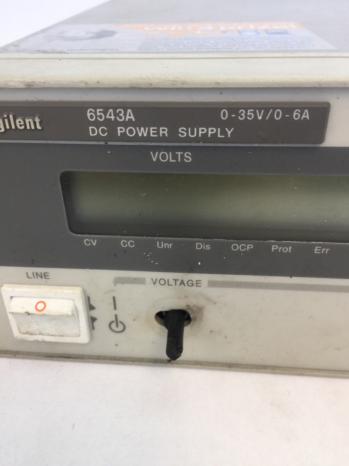 AGILENT 6543A DC POWER SUPPLY 0-35V/ 0-6A