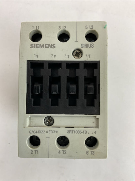 SIEMENS 3RT1035-1BB44 CONTACTOR 55A 600VAC 3PH 40HP COIL 24VDC