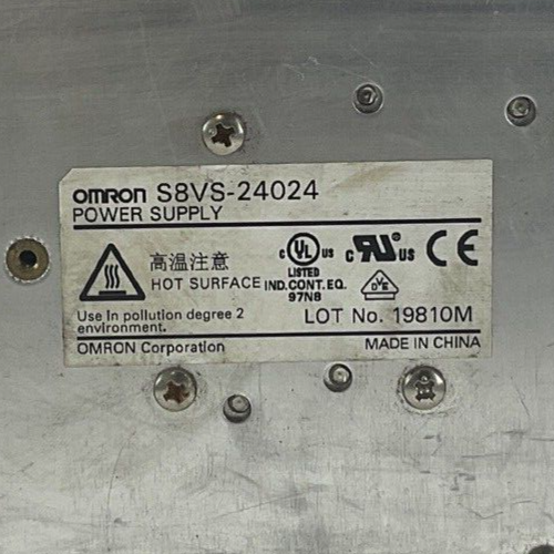 OMRON S8VS-24024 POWER SUPPLY 100-240VAC 3.8A 50/60HZ