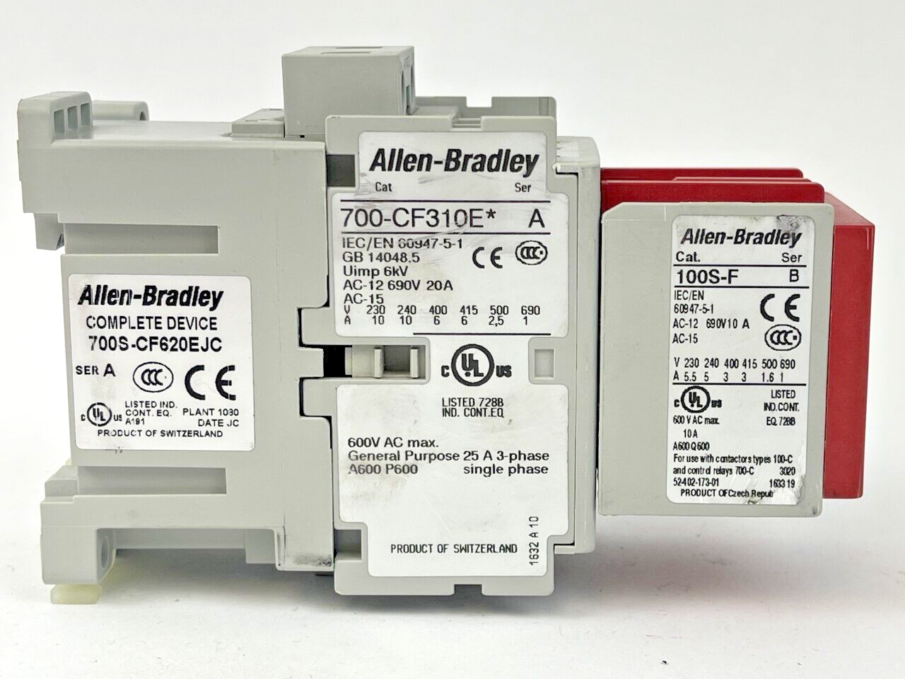 ALLEN BRADLEY - 700S-CF620EJC - SERIES A - GUARDMASTER SAFETY RELAY - 24V DC