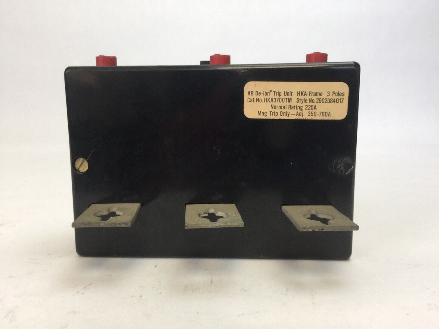 WESTINGHOUSE HKA3700TM TRIP UNIT 225AMP 3POLE INST TRIP 350-700A 2602D84G17