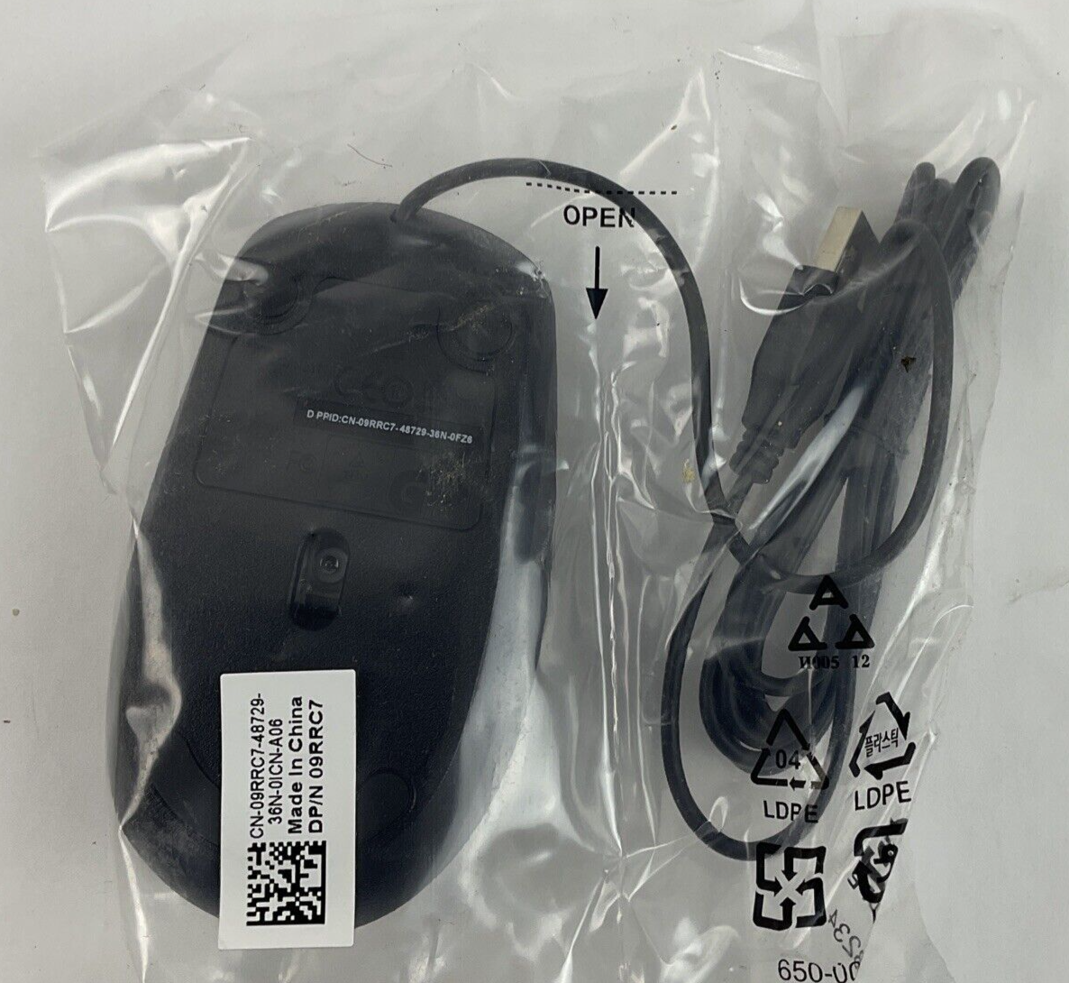 DELL DP/N 09RRC7 USB MOUSE CN-09RRC7-48729-36N-05X8-A06  ***LOTOF2***