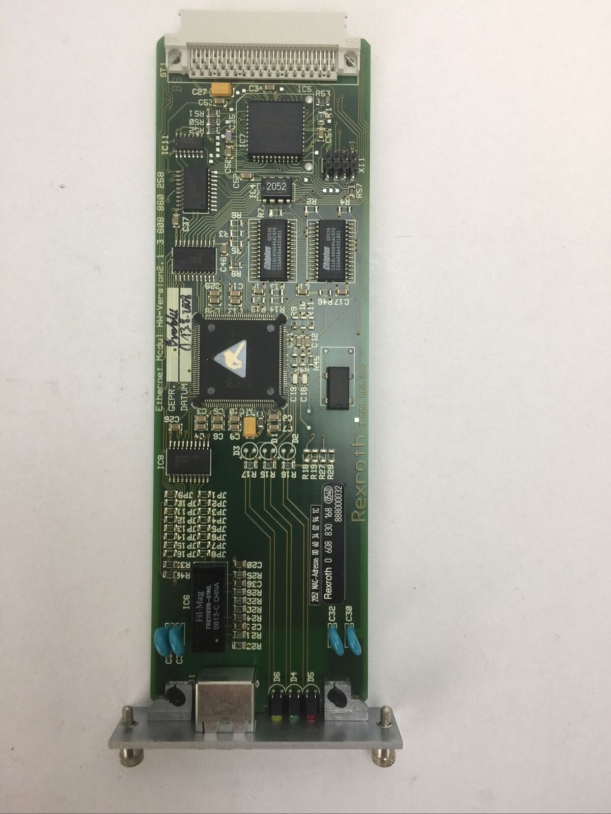 REXROTH 3 608 860 258 SMETH ETHERNET MODULE HW VERSION 2.1 0 608 830 168
