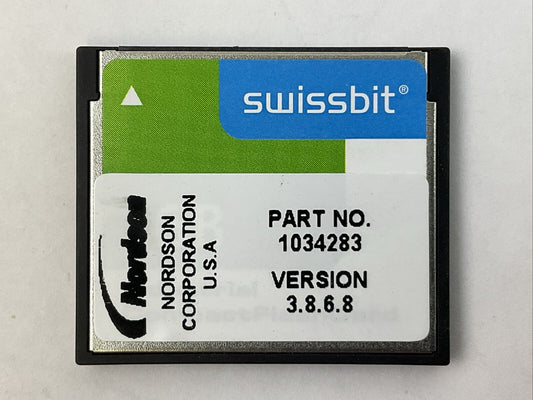 NORDSON 1034283 VER 3.8.6.8 SWISSBIT SFCF2048H1BK1TO-I-DT-553-SMA 2GB COMPACT