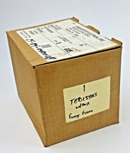 GE - TED134015 - IND. CIRCUIT BREAKER W/ AUX SWITCH - 15A, 480 VDC, 3 POLE - NEW
