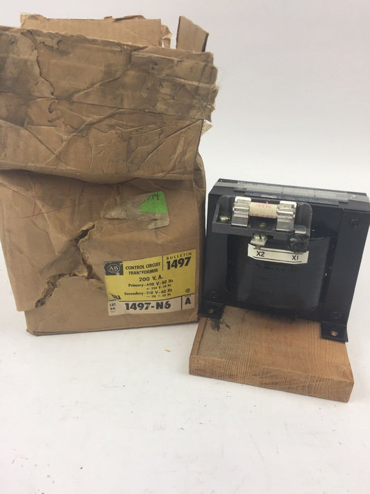 ALLEN BRADLEY 1497-N6 CONTROL CIRCUIT TRANSFORMER .200 KVA 600V 60HZ SERIES A
