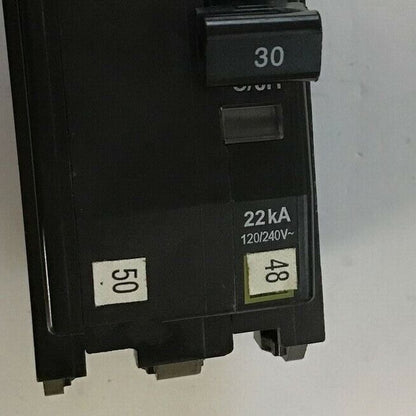 SQUARE D QOB230 CIRCUIT BREAKER 30A 2POLE 22KA 120/240VAC