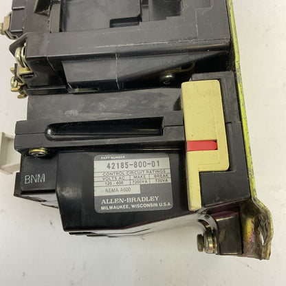 ALLEN BRADLEY 509-AOD STARTER SER.B CB236 COIL NO W/O HEATERS