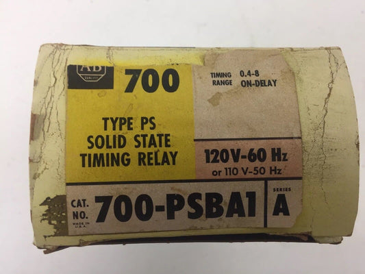 ALLEN BRADLEY 700-PSBA1 SOLID STATE TIMING RELAY TYPE PS 120V 60HZ 110V 50HZ