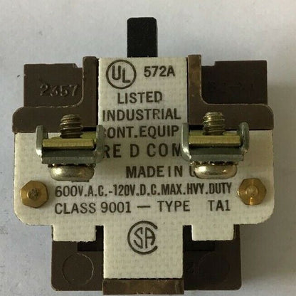 SQUARE D 9001 TA-1 CONTACT BLOCK  ***LOTOF4***