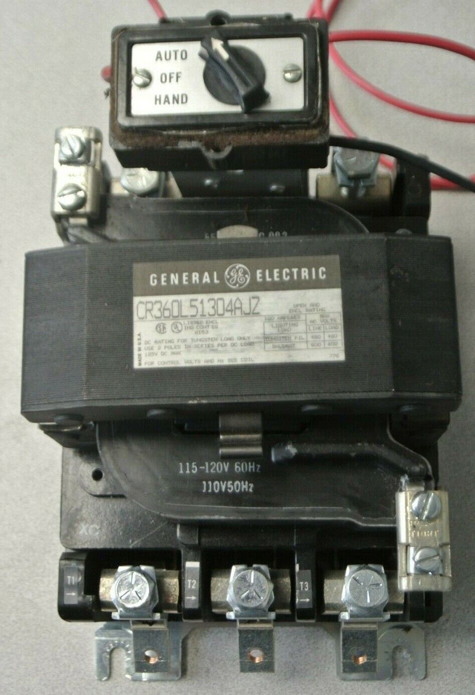 GENERAL ELECTRIC CR360L51304AJZ LIGHTING CONTACTOR / 110-120V COIL