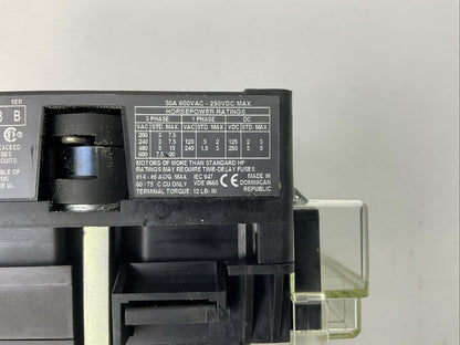ALLEN BRADLEY 194R-NJ030P3 DISCONNECT SWITCH SER B 194R-HS4 SER A LPJ-10SP