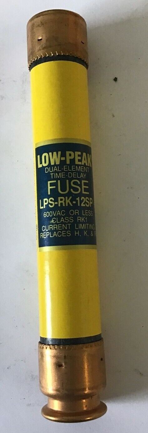 COOPER LPS-RK-12SP LOW PEAK FUSE TIME DELAY 600VAC RK1 12AMP ***LOTOF10***