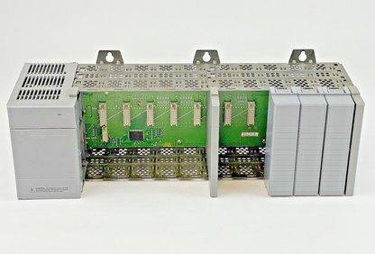 ALLEN BRADLEY - 1746-P2 SER. C -POWER SUPPLY W/ 10 SLOT RACK 1746-A10 & 3 BLANKS